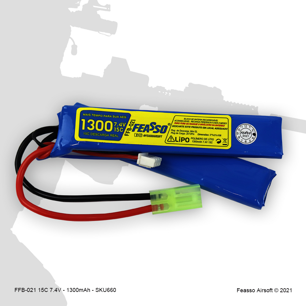 FFB-021 Bateria LiPO 15C - 7.4V - 1300mAh*