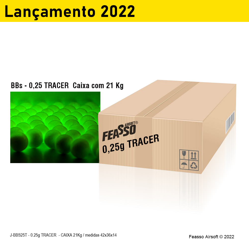 J-BBS25T Caixa Feasso bbs 0,25g TRACER c/80.000 (a granel / 21kg)*