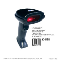 F-COD27 - Leitor sem Fio, Bluetooth e Wireless  para  Código de Barras