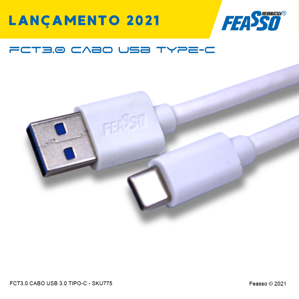 FCT3.0 -  CABO (USB 3.0 X TYPE-C) - c/ 1m 