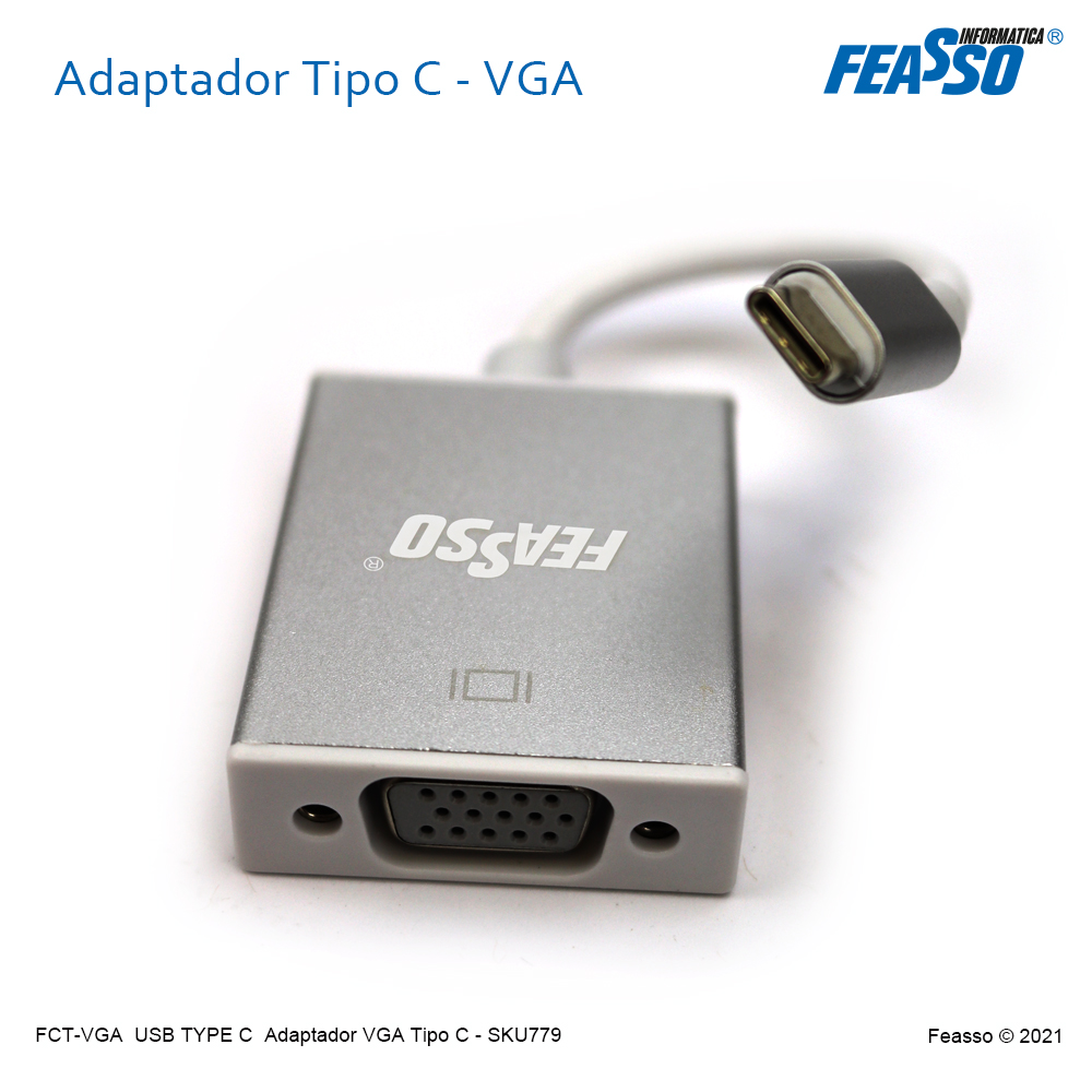 FCT-VGA - CABO ADAPTADOR USB TYPE-C PARA VGA 