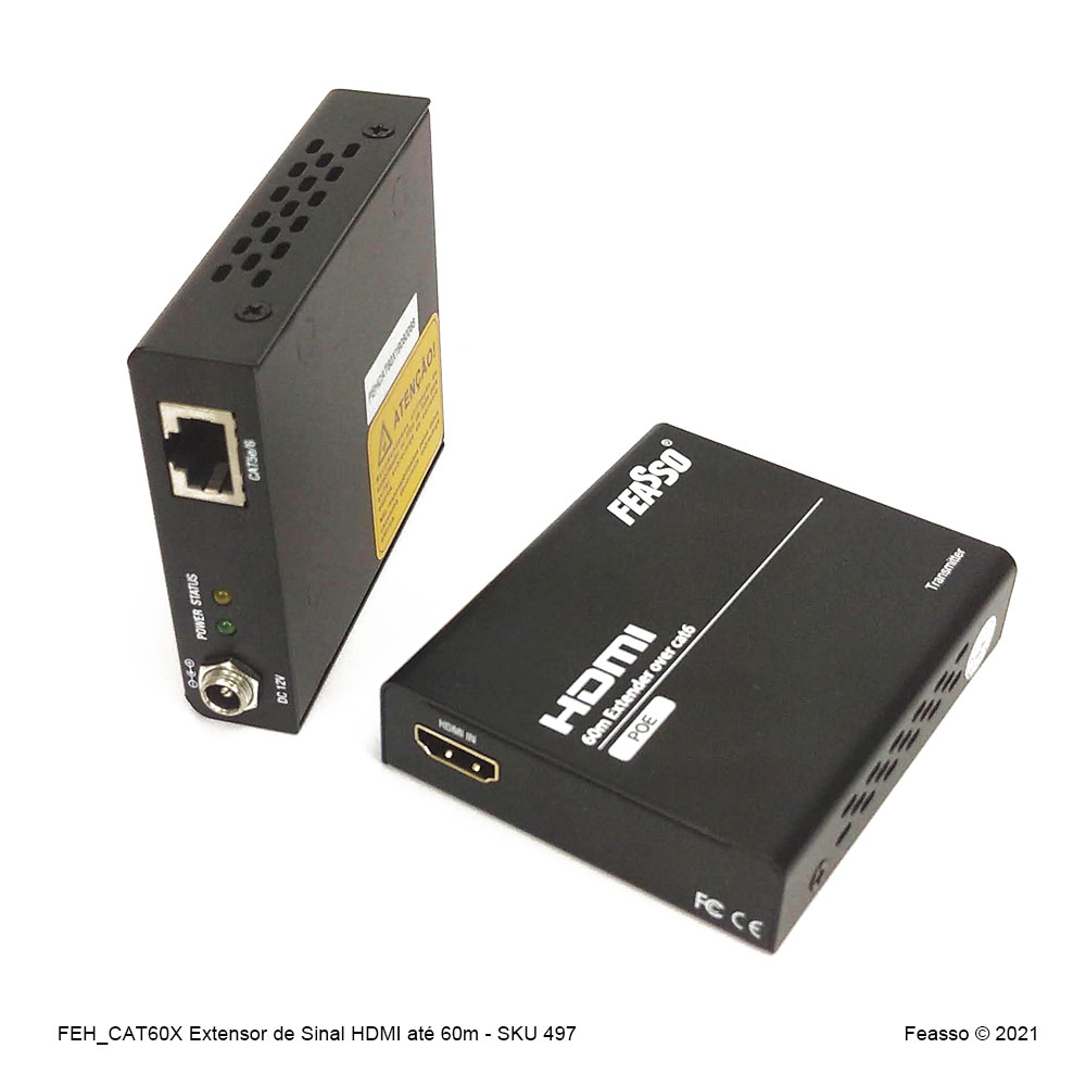 FEH-CAT60X - Extensor de sinal CAT60x HDMI ate 60m via RJ5