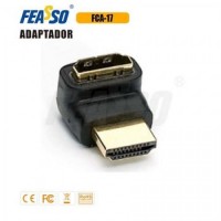 FCA-17 Adap. HDMI Padrão M/F (L) 90g. Ângulo Reto***