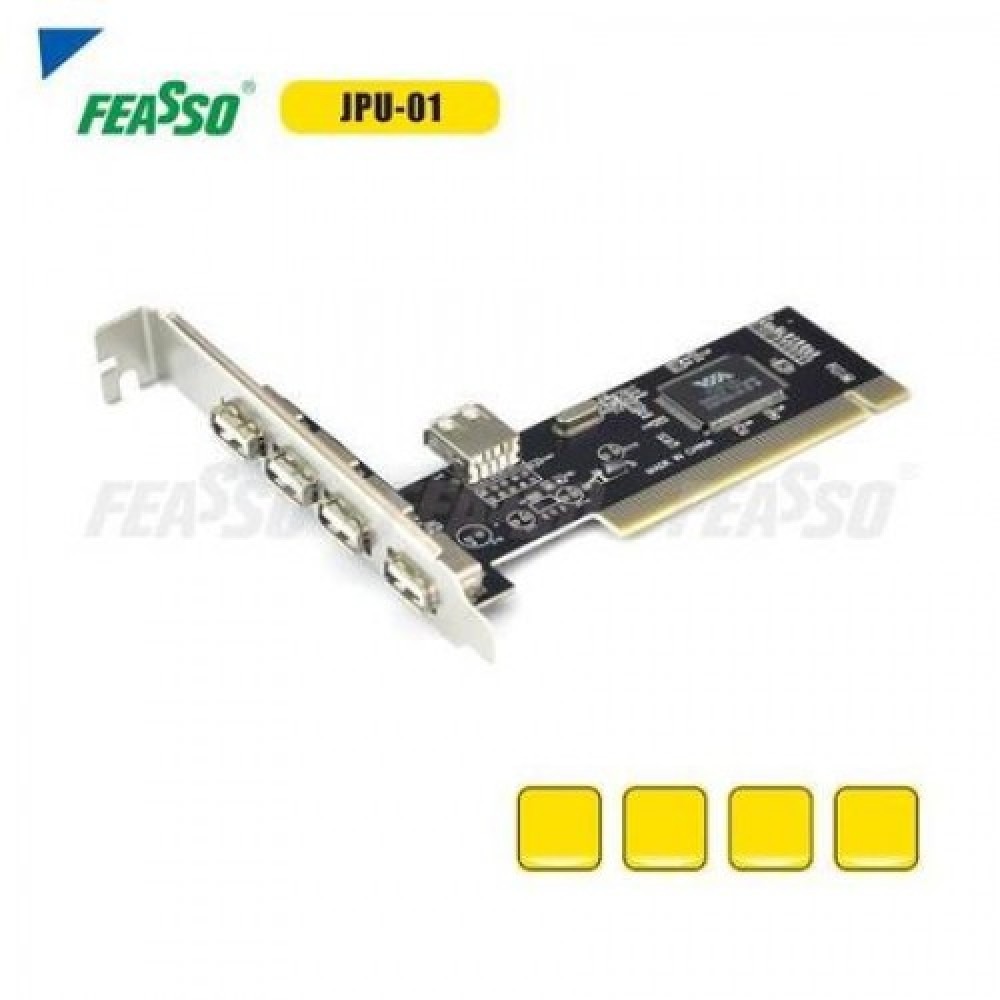JPU-01 Placa PCI USB 2.0  via 4+1 portas