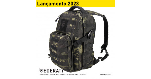 FMA 261MB Mochila Tática Assault 15 2L Cor Multicam Black