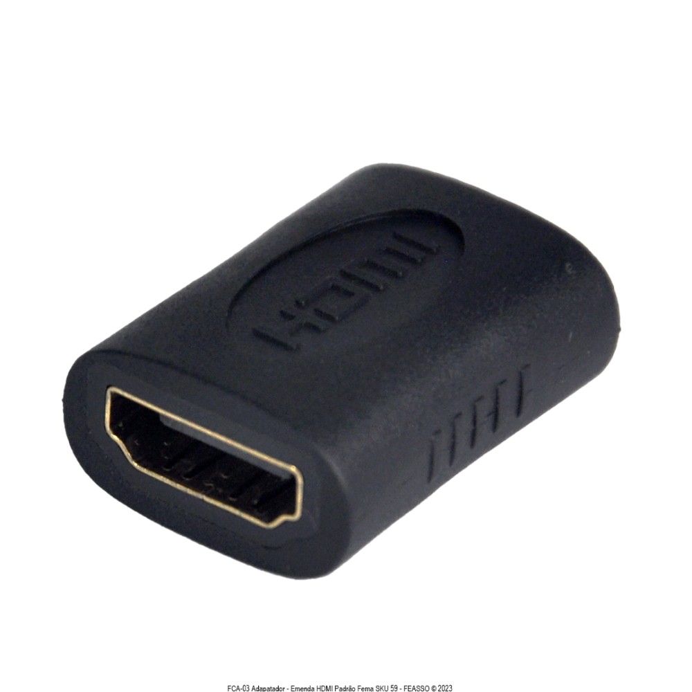 Adaptador para Emenda HDMI  4K/2.0 Padrão F