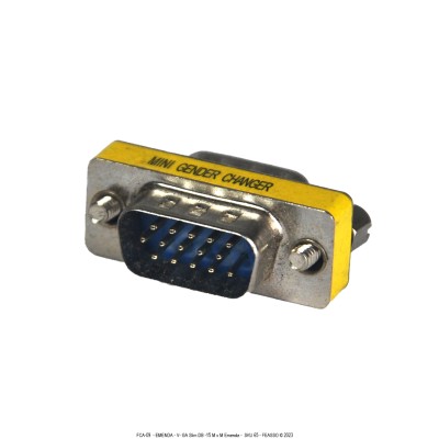 Adaptador Emenda VGA Slim DB -15 M x M Emenda