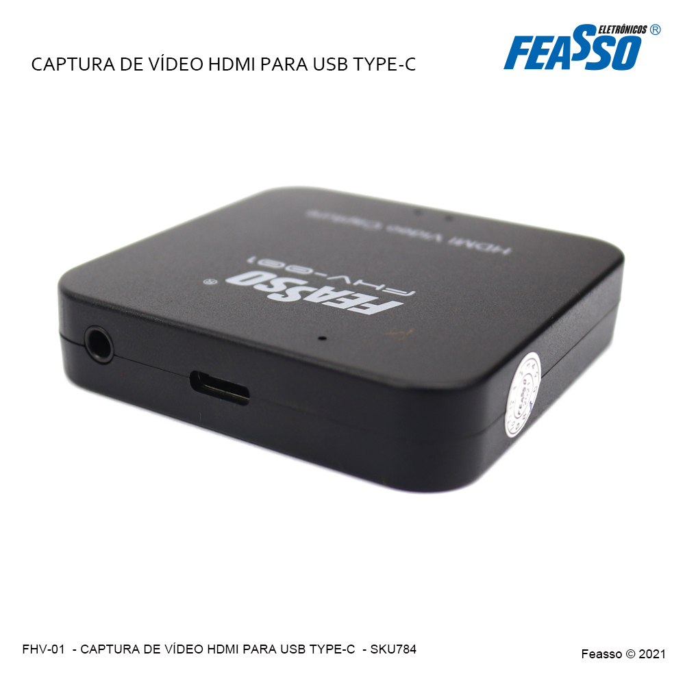 FHV-01 - CAPTURA DE VÍDEO HDMI PARA USB TYPE-C***