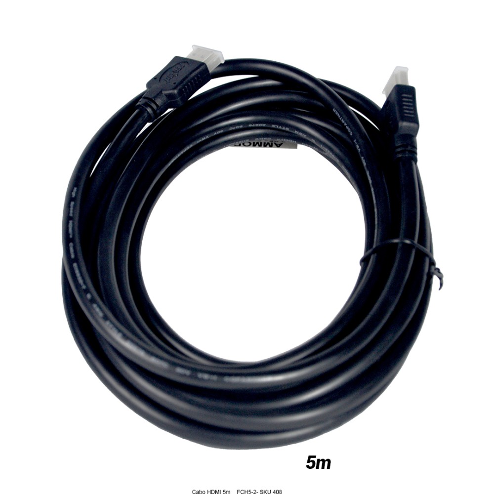 Cabo HDMI  5m com Plug Banhado a Ouro