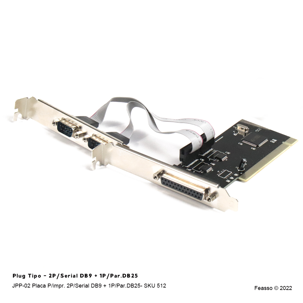 JPP-02 Placa P/impr. 2P/Serial DB9 + 1P/Par.DB25