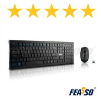 FATC-30 Teclado & Mouse Multimídia Sem Fio - Preto***