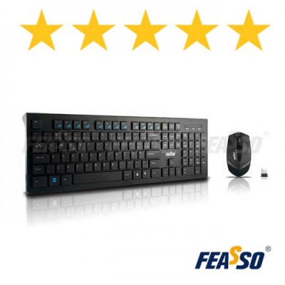 FATC-30 Teclado & Mouse Multimídia Sem Fio - Preto*** FATC-30 Teclado & Mouse Multimídia Sem Fio - Preto***